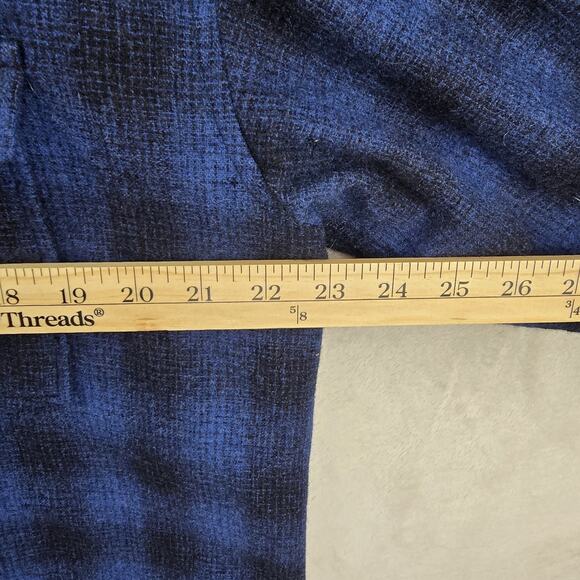 HOLES Pendleton Shirt Mens Medium Blue Plaid Virgin Wool Button Down Long Sleeve - Picture 11 of 12